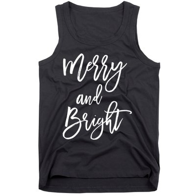 Merry And Bright Holiday Christmas Tank Top