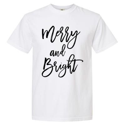 Merry And Bright Holiday Christmas Garment-Dyed Heavyweight T-Shirt