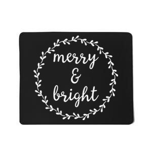 Merry And Bright Holly Christmas Jolly Festive Holly Mousepad