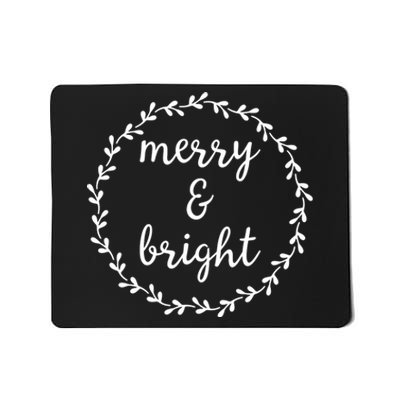 Merry And Bright Holly Christmas Jolly Festive Holly Mousepad