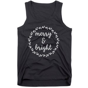 Merry And Bright Holly Christmas Jolly Festive Holly Tank Top