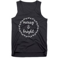 Merry And Bright Holly Christmas Jolly Festive Holly Tank Top