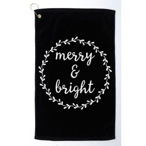 Merry And Bright Holly Christmas Jolly Festive Holly Platinum Collection Golf Towel