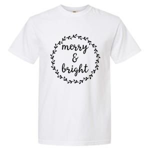 Merry And Bright Holly Christmas Jolly Festive Holly Garment-Dyed Heavyweight T-Shirt