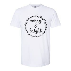 Merry And Bright Holly Christmas Jolly Festive Holly Softstyle CVC T-Shirt