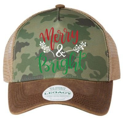 Merry And Bright Christmas Holiday Season Legacy Tie Dye Trucker Hat