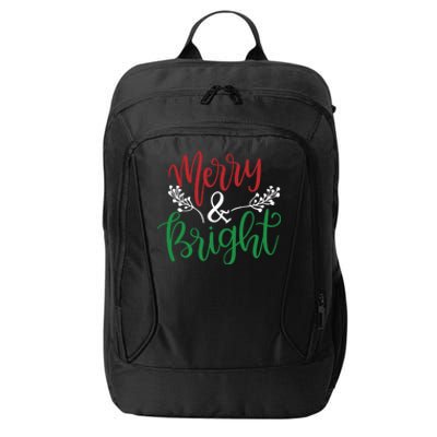 Merry And Bright Christmas Holiday Season City Backpack