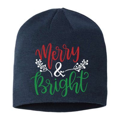 Merry And Bright Christmas Holiday Season Sustainable Beanie