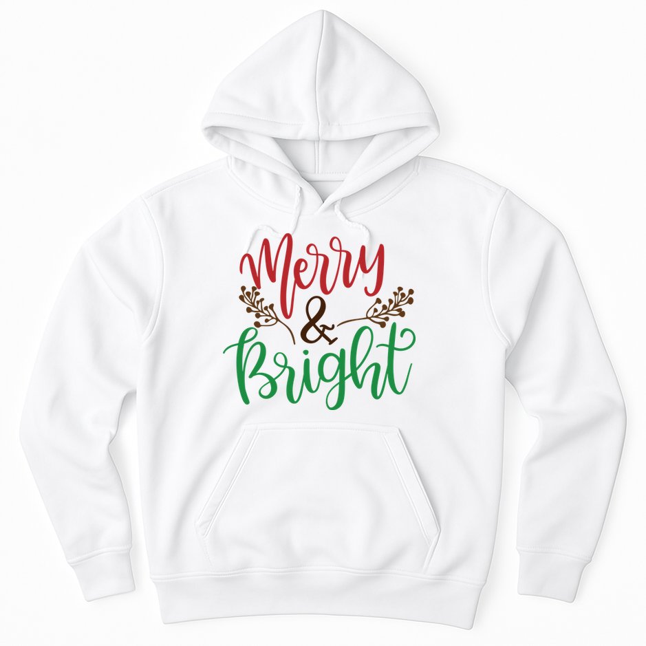Merry And Bright Christmas Holiday Season Hoodie