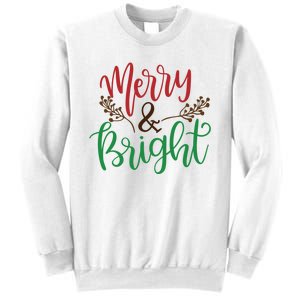 Merry And Bright Christmas Holiday Season Sweatshirt