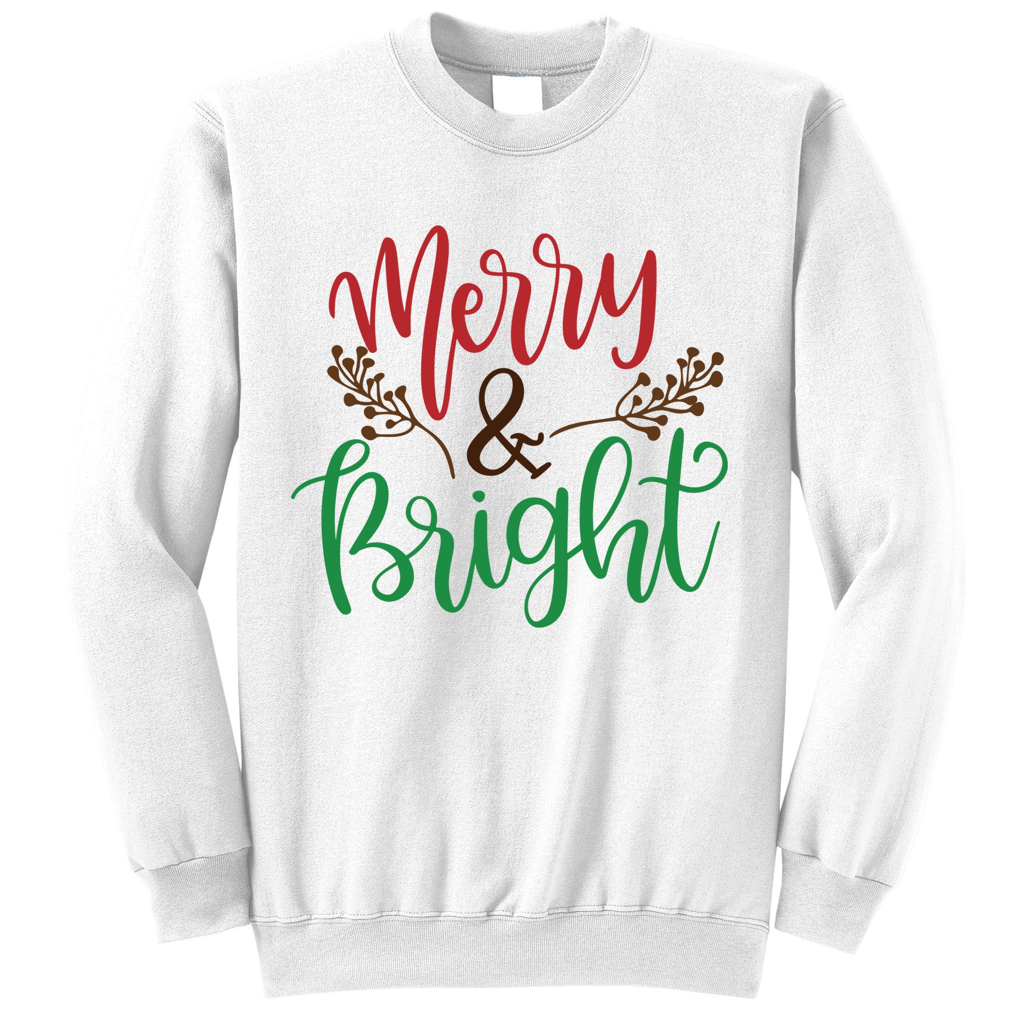 Merry And Bright Christmas Holiday Season Sweatshirt