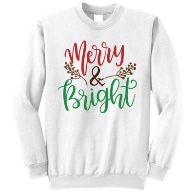 Merry And Bright Christmas Holiday Season Sweatshirt