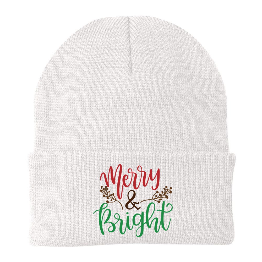 Merry And Bright Christmas Holiday Season Beanie