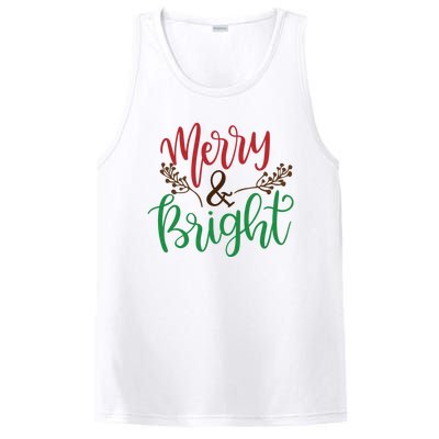 Merry And Bright Christmas Holiday Season PosiCharge Competitor Tank