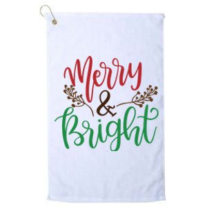 Merry And Bright Christmas Holiday Season Platinum Collection Golf Towel