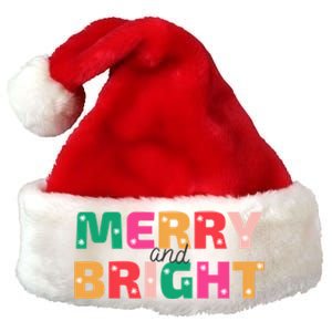 Merry And Bright Christmas Premium Christmas Santa Hat