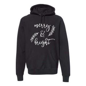 Merry And Bright Holly Christmas Jolly Festive Holly Vneck Premium Hoodie