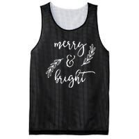 Merry And Bright Holly Christmas Jolly Festive Holly Vneck Mesh Reversible Basketball Jersey Tank