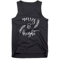 Merry And Bright Holly Christmas Jolly Festive Holly Vneck Tank Top