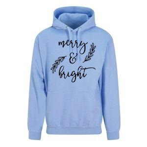 Merry And Bright Holly Christmas Jolly Festive Holly Vneck Unisex Surf Hoodie