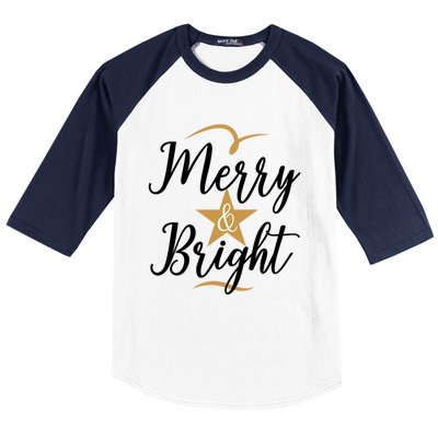 Merry And Bright Great Gift Baseball Sleeve Shirt