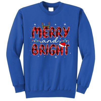 Merry And Bright Christmas Xmas Lights Family Pajama Holiday Meaningful Gift Sweatshirt