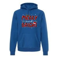 Merry And Bright Christmas Xmas Lights Family Pajama Holiday Meaningful Gift Premium Hoodie