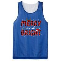 Merry And Bright Christmas Xmas Lights Family Pajama Holiday Meaningful Gift Mesh Reversible Basketball Jersey Tank