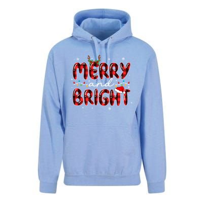 Merry And Bright Christmas Xmas Lights Family Pajama Holiday Meaningful Gift Unisex Surf Hoodie