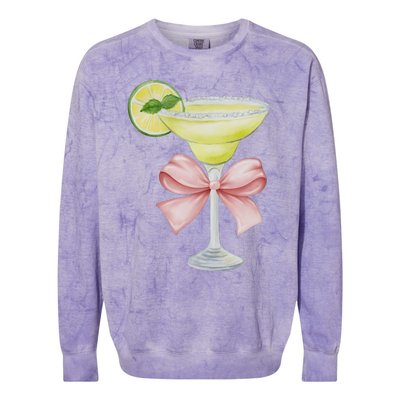 Margarita And Bow Coquette Cinco De Mayo Colorblast Crewneck Sweatshirt