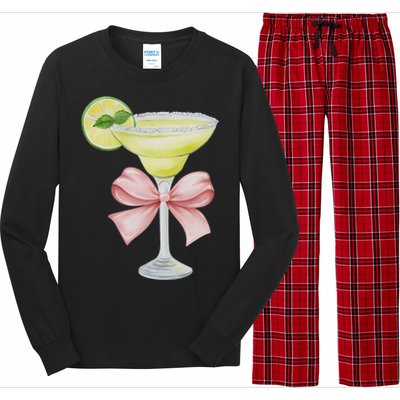 Margarita And Bow Coquette Cinco De Mayo Long Sleeve Pajama Set