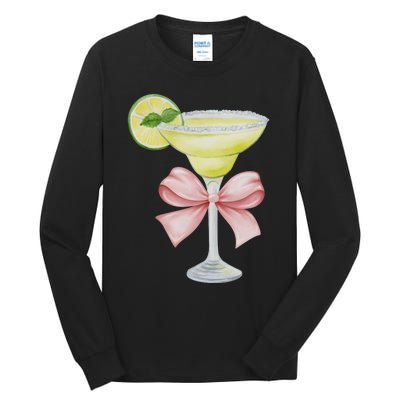 Margarita And Bow Coquette Cinco De Mayo Tall Long Sleeve T-Shirt