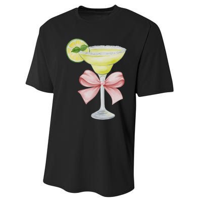 Margarita And Bow Coquette Cinco De Mayo Performance Sprint T-Shirt