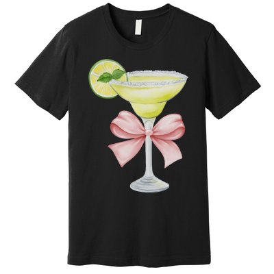 Margarita And Bow Coquette Cinco De Mayo Premium T-Shirt