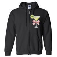 Margarita And Bow Coquette Cinco De Mayo Full Zip Hoodie