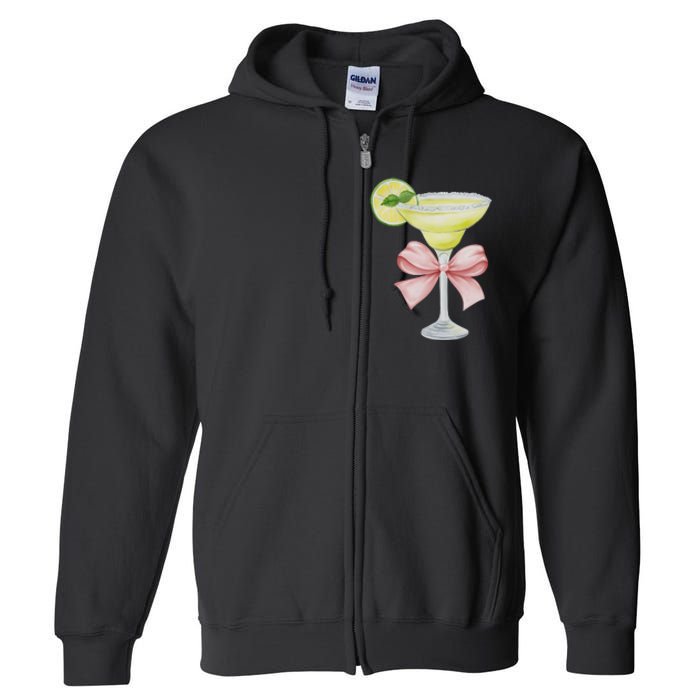 Margarita And Bow Coquette Cinco De Mayo Full Zip Hoodie