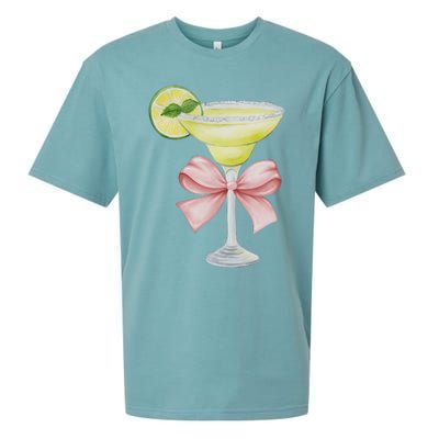 Margarita And Bow Coquette Cinco De Mayo Sueded Cloud Jersey T-Shirt