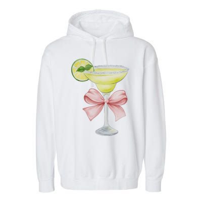 Margarita And Bow Coquette Cinco De Mayo Garment-Dyed Fleece Hoodie