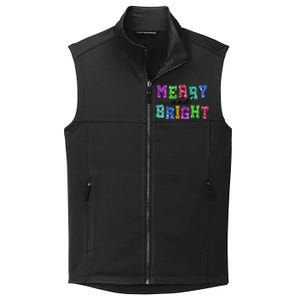 Merry And Bright Merry Christmas Xmas Holiday Collective Smooth Fleece Vest