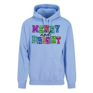 Merry And Bright Merry Christmas Xmas Holiday Unisex Surf Hoodie