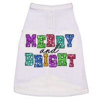 Merry And Bright Merry Christmas Xmas Holiday Doggie Tank