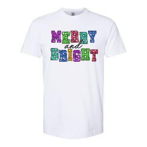 Merry And Bright Merry Christmas Xmas Holiday Softstyle CVC T-Shirt