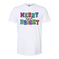 Merry And Bright Merry Christmas Xmas Holiday Softstyle CVC T-Shirt