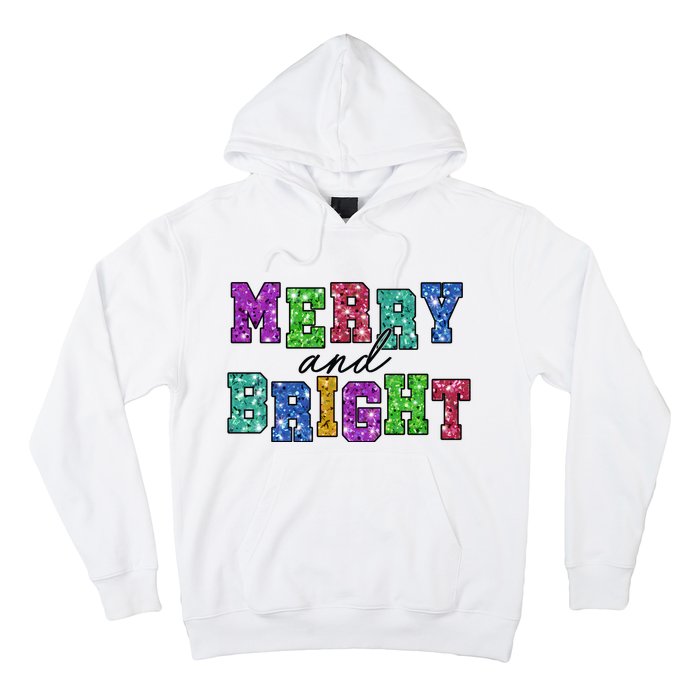 Merry And Bright Merry Christmas Xmas Holiday Hoodie