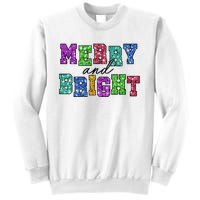 Merry And Bright Merry Christmas Xmas Holiday Sweatshirt