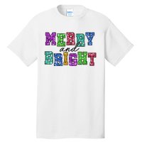 Merry And Bright Merry Christmas Xmas Holiday Tall T-Shirt