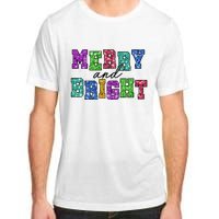 Merry And Bright Merry Christmas Xmas Holiday Adult ChromaSoft Performance T-Shirt