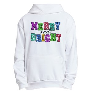 Merry And Bright Merry Christmas Xmas Holiday Urban Pullover Hoodie