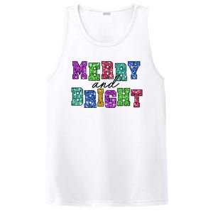 Merry And Bright Merry Christmas Xmas Holiday PosiCharge Competitor Tank