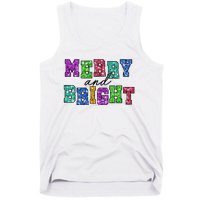 Merry And Bright Merry Christmas Xmas Holiday Tank Top